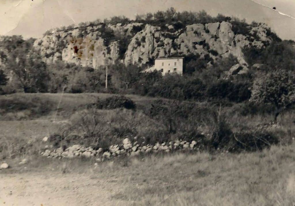 Old photo to show the evolution of our campsite in the Gorges du Verdon